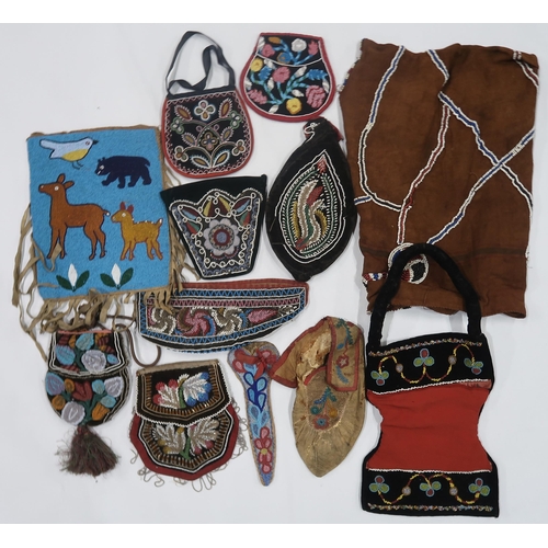 280 - A lot of ethnic beaded bags and other items