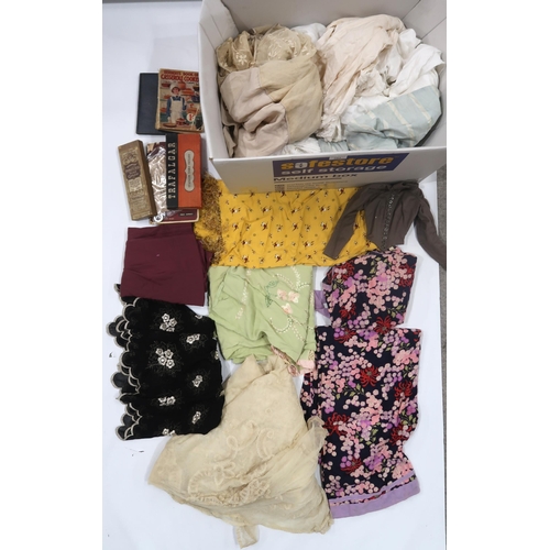 282 - A lot of cotton under garments, dolls clothes and miscellaneous items