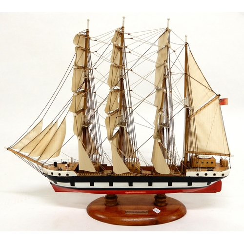 468 - A model ship of the tall ship Archibald Russell 1905 on stand, 66cm high x 82cm long x 25cm deep (26... 