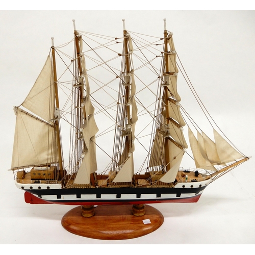 468 - A model ship of the tall ship Archibald Russell 1905 on stand, 66cm high x 82cm long x 25cm deep (26... 