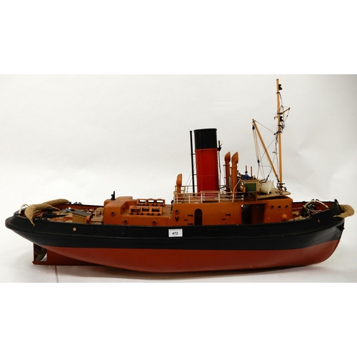 472 - A model boat of the steamboat 