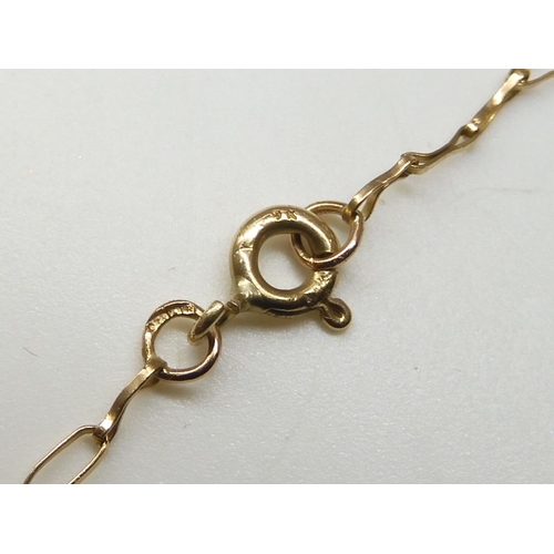 546 - A 9ct gold rope chain, length 51cm, together with an (af) Nefertiti pendant and chain weight togethe... 