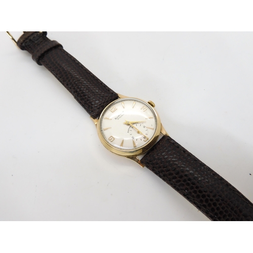 585 - A 9ct gold gents Summit watch in in original box, approx weight without mechanism or strap 9gms