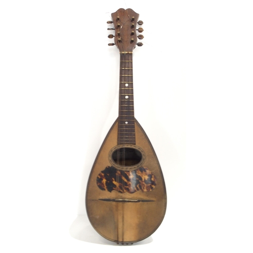 MANDOLIN a late 19th century Napoli export bowl back mandolin by F