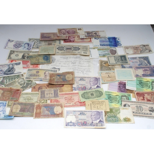 475 - BANK NOTES a collection of world wide bank notes with British, European, Asian, American and African... 