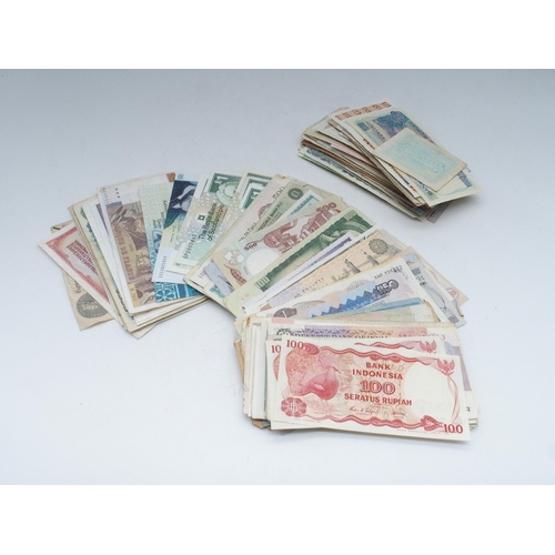 475 - BANK NOTES a collection of world wide bank notes with British, European, Asian, American and African... 