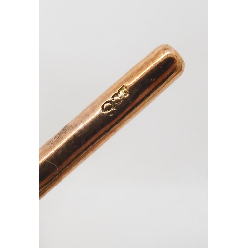 2818 - A 9CT ROSE GOLD FOB CHAINeach long link, the 'T' bars  and lobster claws are all stamped 9ct,&n... 
