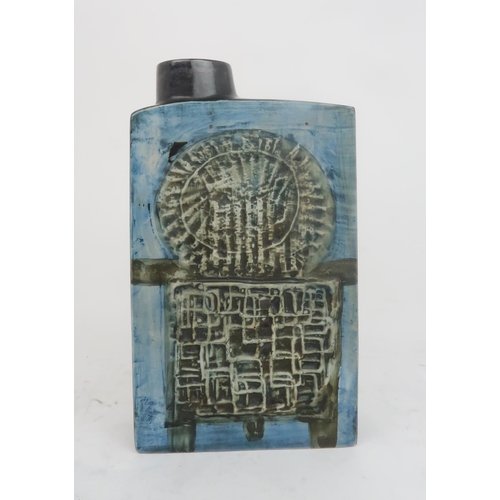 2183 - JOHN BEDDING (B.1947) FOR TROIKA A chimney vase, with raised, incised and textured decoration on a b... 