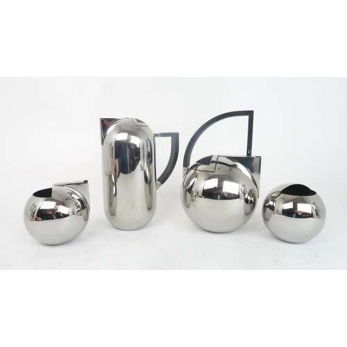 2195 - OLIVER HEMMINGA Nio Collection espresso makers set, comprising a three cup moka pot, a six cup moka ... 