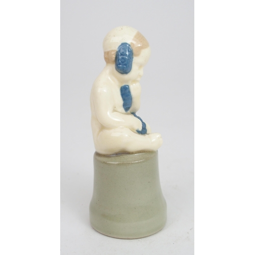 2212 - ERNEST RIEGEL (GERMAN 1871-1939) FOR WACHTERSBACHER STEINGUTFABRIKA ceramic model of a child, circa ... 