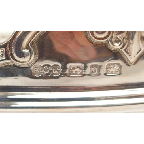 2478 - A LATE VICTORIAN SILVER ROSE BOWLby Elkington & Co, Birmingham 1895, the body fluted, with bands... 