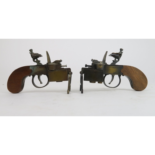 2556A - A MATCHED PAIR OF DUNHILL FLINTLOCK-STYLE 
