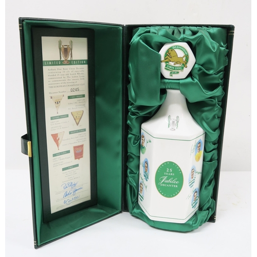 2564 - CELTIC FC: A LISBON LIONS 25TH ANNIVERSARY CERAMIC WHISKY DECANTER Designed by Paolo Gucci for Astbu... 