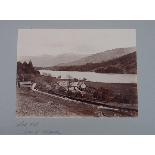 2638 - A VICTORIAN PHOTOGRAPH ALBUM OF SCOTTISH LANDSCAPE VIEWS BY GEORGE WASHINGTON WILSONWith gilt-tolled... 