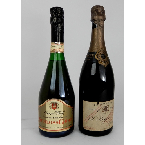 2687 - CHAMPAGNE POL ROGER Extra Cuvee 1934Graham Finest Vintage Douro Port 1927, Schloss Graf Cuvee Weis a... 