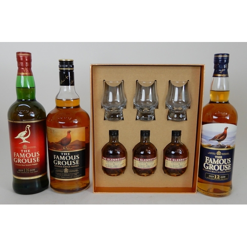 2696 - WHISKYThe Glenrothes Secrets of the Vintage Malt, The Famous Grouse 18 Year Old, The Famous Grouse 1... 
