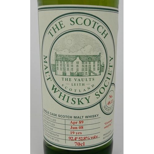 2699 - THE SCOTCH MALT WHISKY SOCIETY BALMENACH Society Cask No. 48.13 Aged in Oak 19 Years, Distilled in A... 