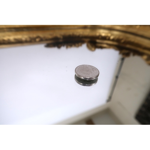 2019 - A 20TH CENTURY GILT FRAMED LOUIS PHILIPPE STYLE WALL MIRRORwith scrolled foliate and fruit surmounte... 