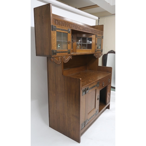 2041 - AN EARLY 20TH CENTURY OAK ARTS & CRAFTS SIDEBOARD BY WARINGS FOR WARING G GILLOW LTD w... 