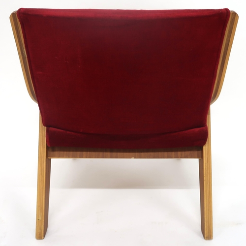 2115 - A MID 20TH CENTURY NEIL MORRIS FOR MORRIS OF GLASGOW LOUNGE CHAIRwith a laminated Formosa Teak frame... 