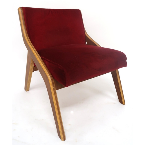 2115 - A MID 20TH CENTURY NEIL MORRIS FOR MORRIS OF GLASGOW LOUNGE CHAIRwith a laminated Formosa Teak frame... 