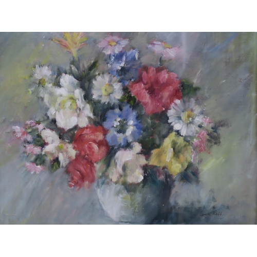 2913 - LENA ROBB (SCOTTISH 1891-1980) SUMMER FLOWERS STILL LIFEOil on board, signed lower right, 45 x 58cm ... 