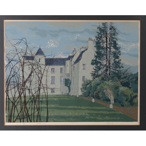 2935 - IAN CHEYNE (SCOTTISH 1895-1955)KEMNAY HOUSELinocut, signed lower right, inscribed, numbered (20/47),... 