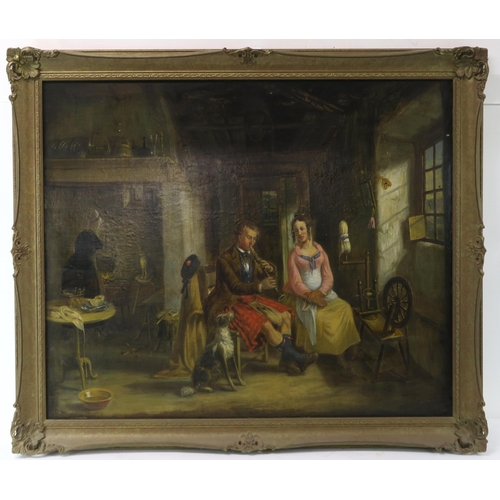 2937 - SCHOOL OF WILLIAM BRASSEY HOLE (SCOTTISH 1846-1917)A MUSICAL INTERLUDEOil on canvas, inscribed W B H... 