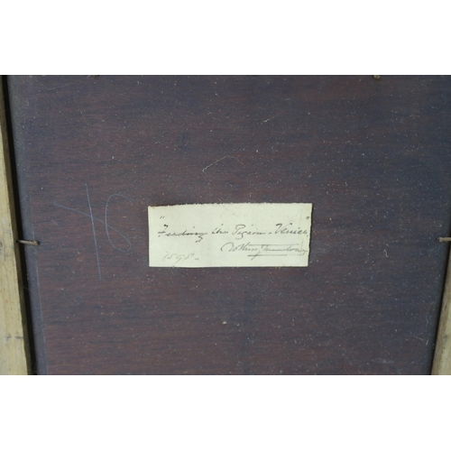 2948 - ARTHUR JOSEPH MEADOWS (BRITISH 1843-1907) FEEDING THE PIGEONS - VENICEOil on panel, signed lower lef... 