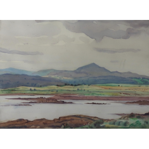 2969 - WILLIAM MILES JOHNSTON (SCOTTISH 1893-1974)RIVER LANDSCAPE, PROBABLY GALLOWAYWatercolour, signed low... 