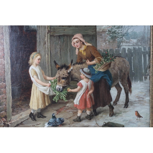 2975 - GEORGE AUGUSTUS HOLMES (BRITISH 1822-1911)FIRM FRIENDS Oil on canvas, signed lower right, dated (18)... 
