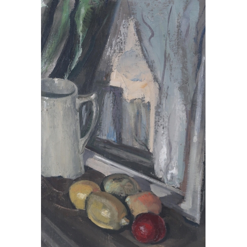 2977 - WILLIAM MCCANCE (SCOTTISH 1894-1970)JUG AND FRUITOil on canvas, signed lower right, dated 1947, 51 x... 