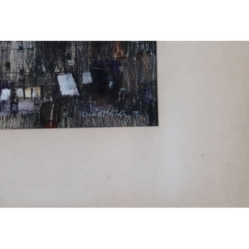 3028 - DAVID MITCHELL (SCOTTISH 20TH CENTURY)GLASGOW TENEMENTMixed media on paper, signed lower right and d... 