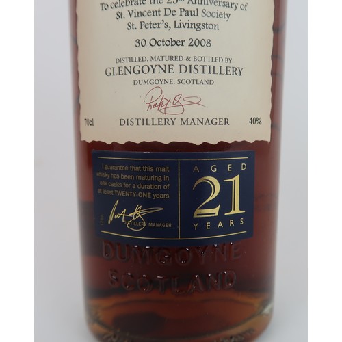 2697B - GLENGOYNE SINGLE HIGHLAND MALT WHISKY AGED 21 YEARS SHERRY CASK MATURED Presented to His Eminence Ke... 