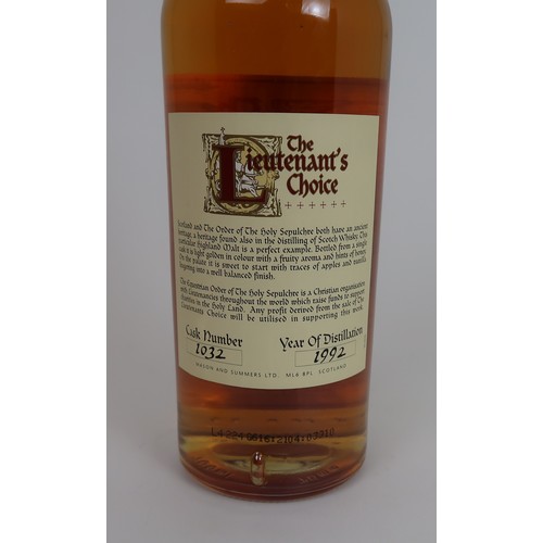 2697C - THE LIEUTENANTS CHOICE SINGLE HIGHLAND MALT SCOTCH WHISKY 70cl 43% cask number 1032 Year of Distilla... 