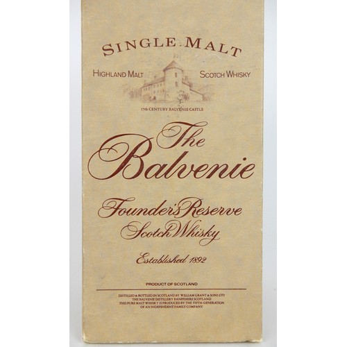 2680A - THE BALVELIE FOUNDERS RESERVE 10 YEARS OLD SINGLE HIGHLAND MALT SCOTCH WHISKY 75CL 40% boxed togethe... 