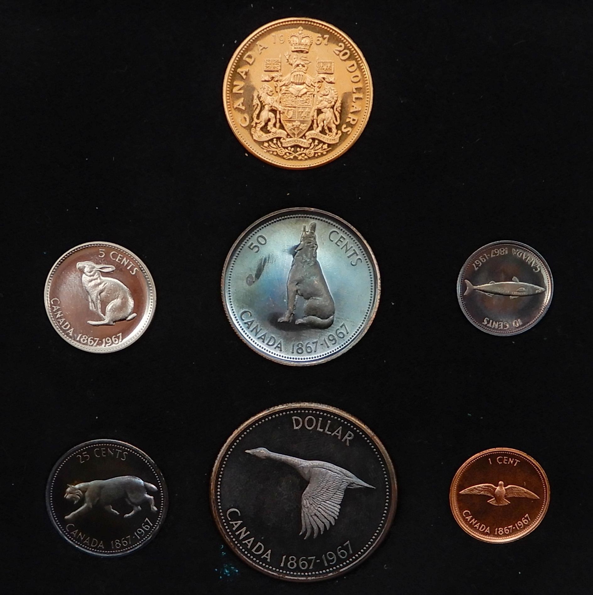 ROYAL CANADIAN MINT 1867~1967 SEVEN COIN PROOF SET, featuring the
