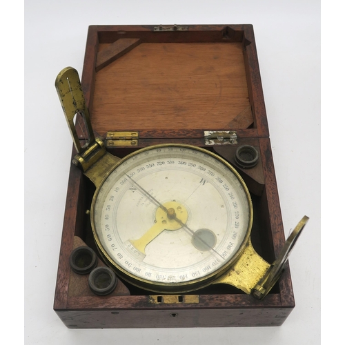 640 - A cased brass compass by James White, 78 Union Street, Glasgow, together with a boxed Kodak No. 1A A... 