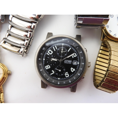 934 - A Seiko automatic, a ladies gold plated Longines, a gents Zeitner, a ladies Mirexal watch and other ... 