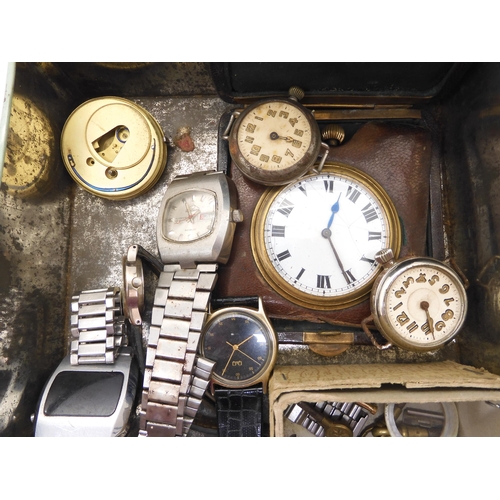 939 - A collection of watches and watch parts to include a Globa Sport watch, Triumph decorative pocket wa... 