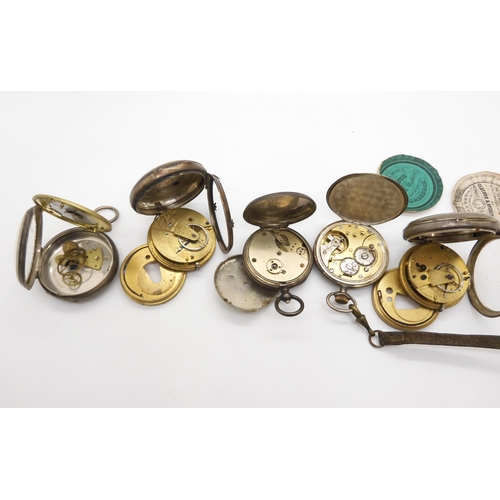 953 - Five silver cased pocket watches in various states of repair, the best a Stewart Dawson & Co Liv... 