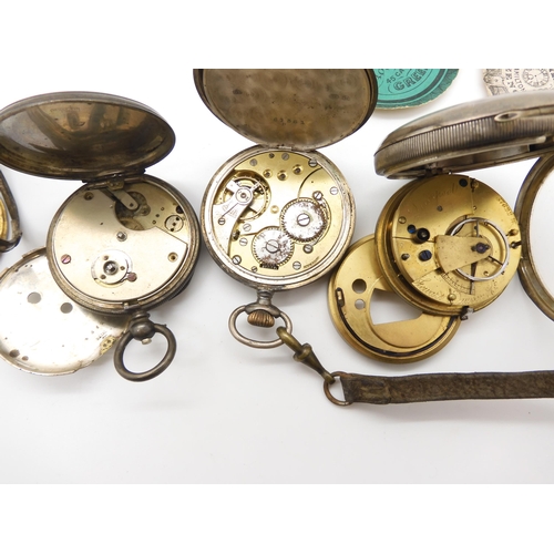 953 - Five silver cased pocket watches in various states of repair, the best a Stewart Dawson & Co Liv... 