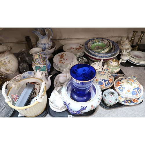 224 - Limoges plates and bowls, Susie Cooper teaset and assorted other ceramics and glass