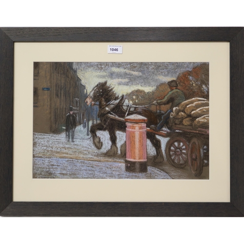 1046 - THOMAS CORSAN MORTON (SCOTTISH 1859-1928)THE PILLAR BOXPastel, signed lower left, 29 x 46cmTitle ins... 