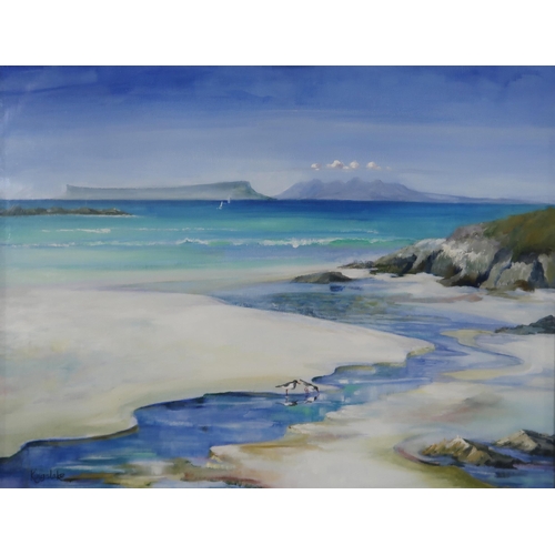 1059 - GILLIAN KINGSLAKE (SCOTTISH)ISLE OF RHUMOil on canvas, signed lower right, 40 x 50cmTogether with an... 