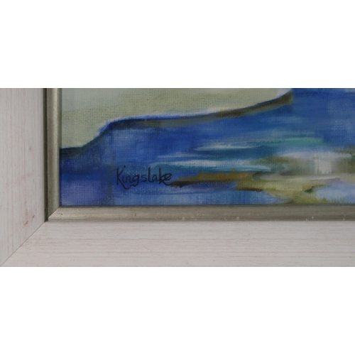 1059 - GILLIAN KINGSLAKE (SCOTTISH)ISLE OF RHUMOil on canvas, signed lower right, 40 x 50cmTogether with an... 