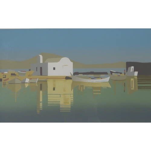 1070 - CONTEMPORARY SCHOOLNADUSSA HARBOUR, PAROSPrint multiple, signed lower right, numbered 15/15, 24 x 40... 