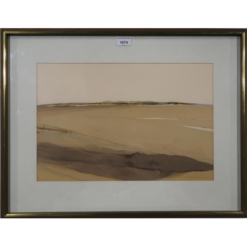 1074 - CHARLOTTE H.M.BRYCEAUTUMN TIDE Watercolour, signed lower right,  32 x 47cmTitle inscribed to label v... 