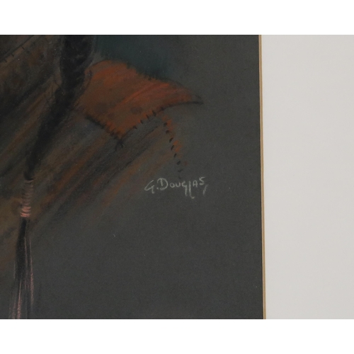 1088 - GORY DOUGLAS (INDIAN 1920-1976)A TIBETANPastel on paper, signed lower right, 34 x 24cmTogether with ... 