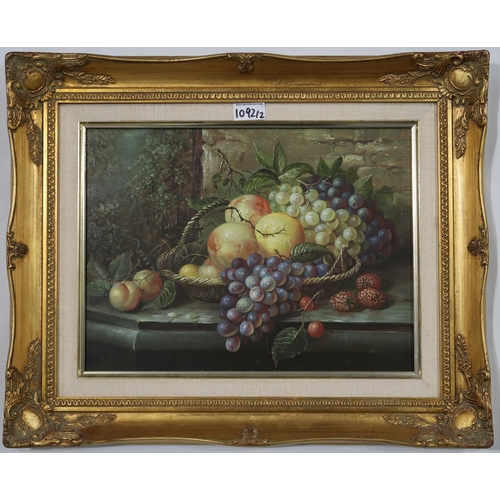 1092 - BLAIZE WANYI STILL LIFE WITH PEARS AND PLUMEOil on board, signed lower right, dated (20)07, 18 ... 